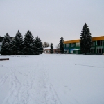 Центр и первый снег, Современные, Профессиональные, Достопримечательности, Зима, День, Цветные
