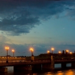 Мост через Кальмиус по проспекту Ильича, Современные, Достопримечательности, Цветные